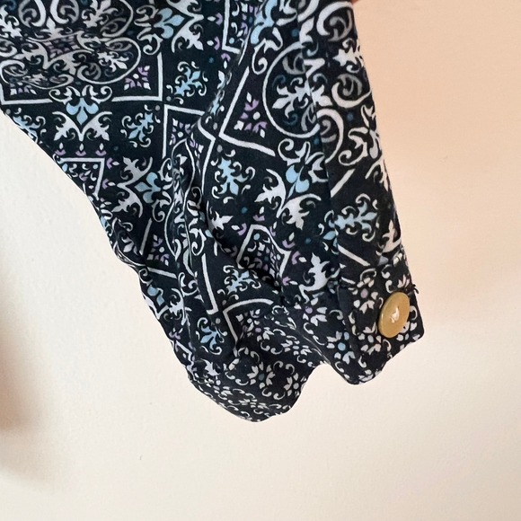 J Jill Womens Long Sleeve Tunic Top Geometric Print V Neck Size XL - Picture 7 of 11